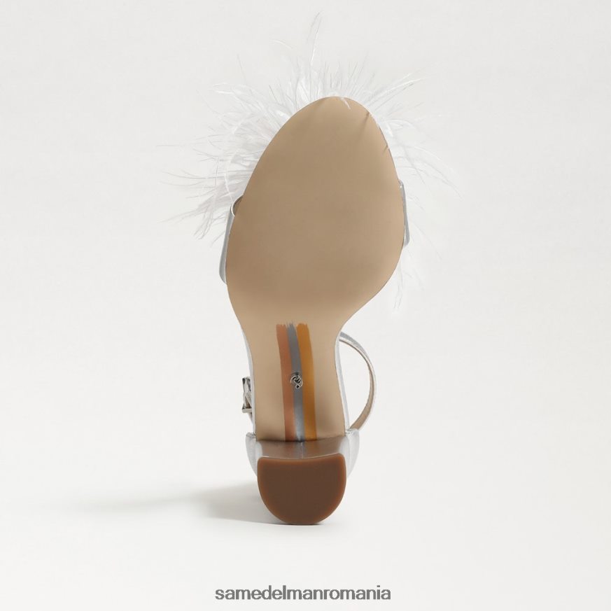 Sam Edelman încălţăminte argint moale femei sandale yaro cu toc cu pene HN448Z764