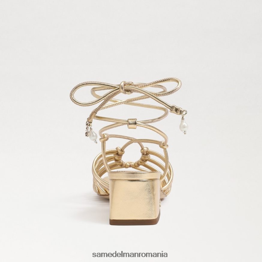 Sam Edelman încălţăminte aur chihlimbar femei Sandale westley cu toc bloc cu șireturi HN448Z399