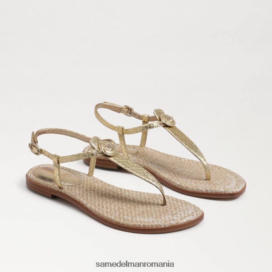 Sam Edelman încălţăminte aur femei sandale gigi signet tanga HN448Z560