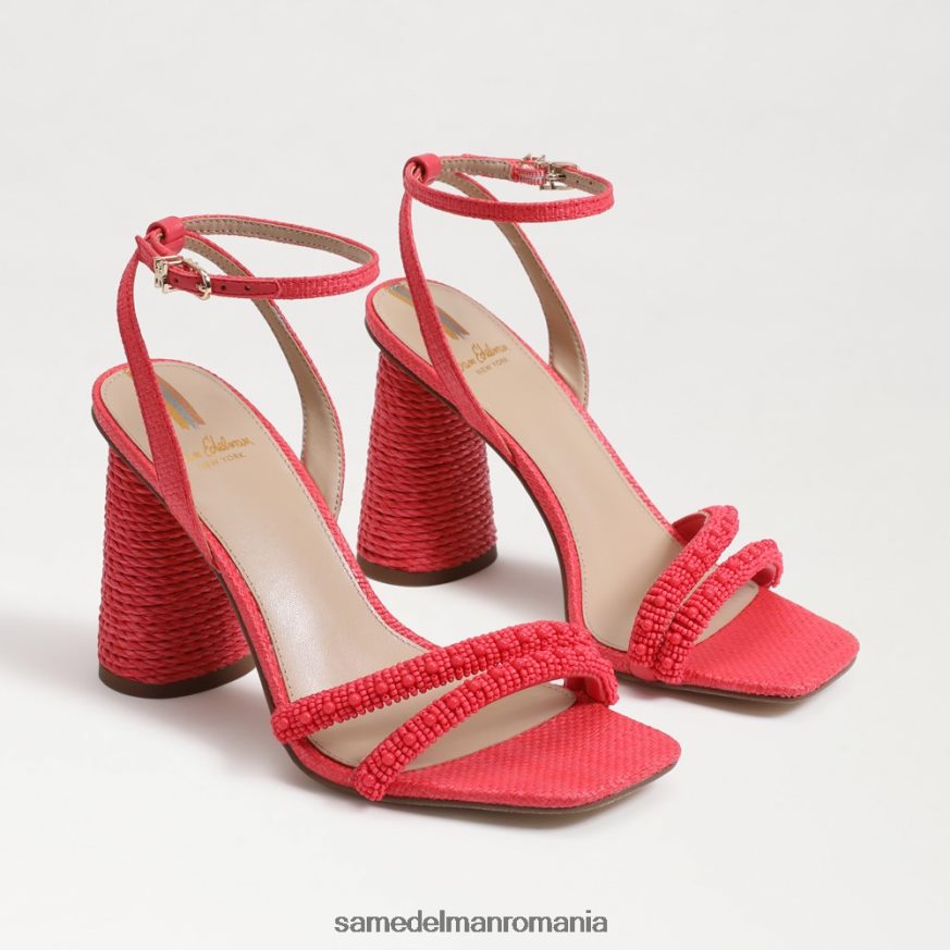 Sam Edelman încălţăminte baros roz femei sandale cu toc bloc cu margele kia HN448Z487