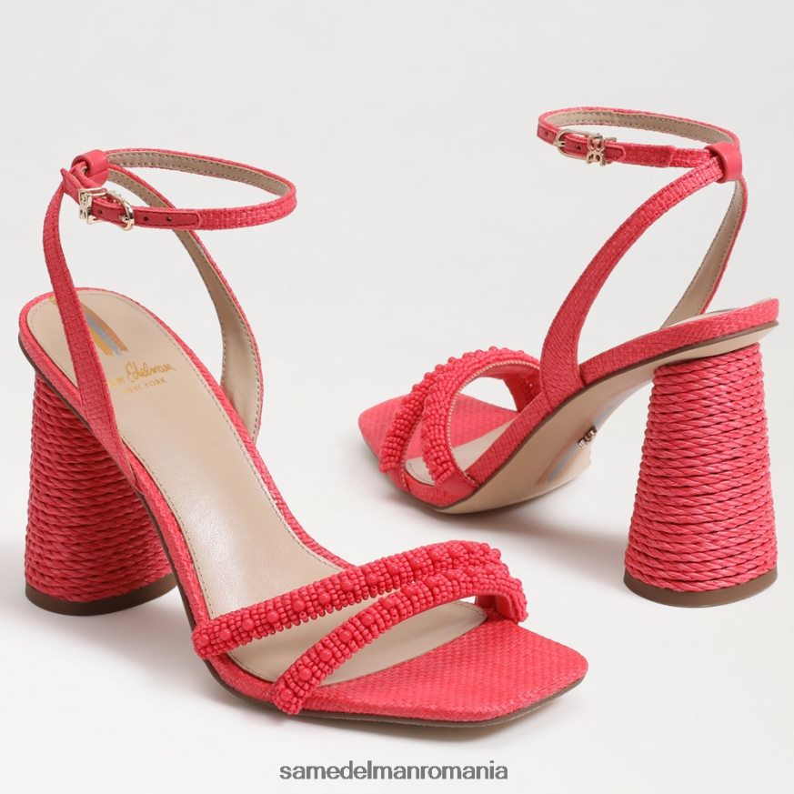 Sam Edelman încălţăminte baros roz femei sandale cu toc bloc cu margele kia HN448Z487