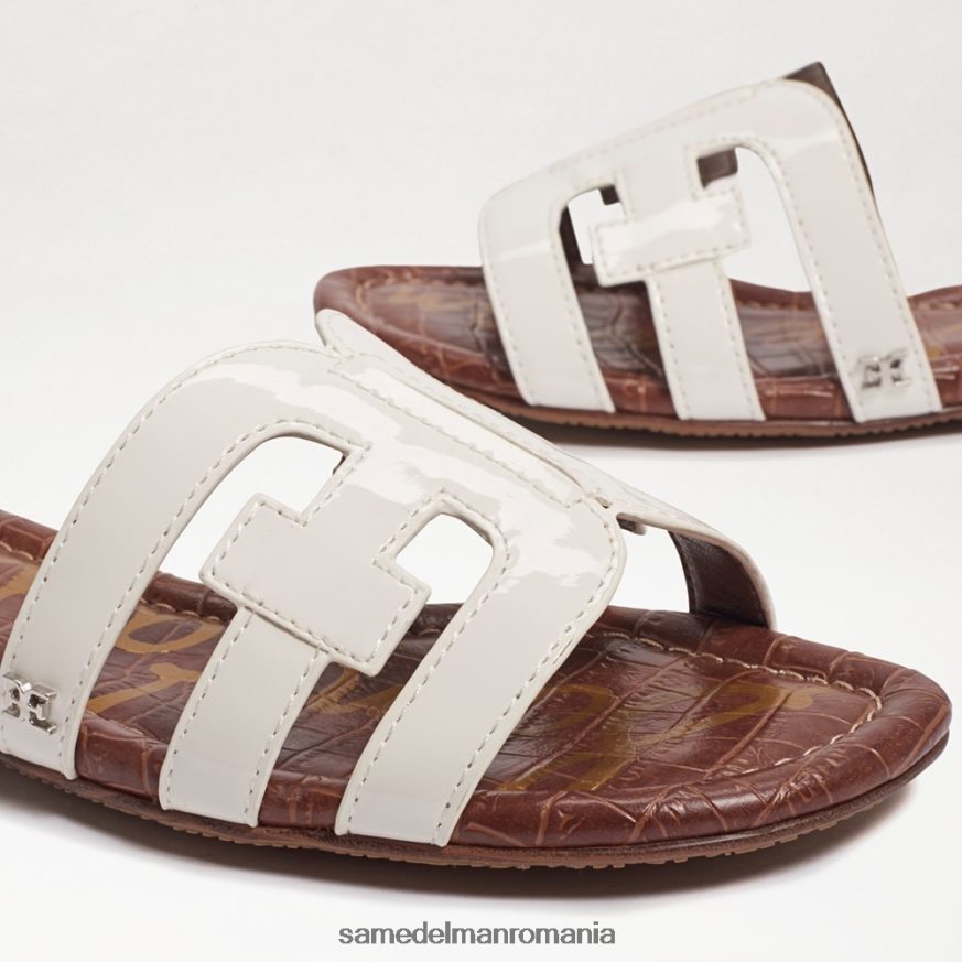 Sam Edelman încălţăminte brevet alb femei sandală de tip bay slide HN448Z22