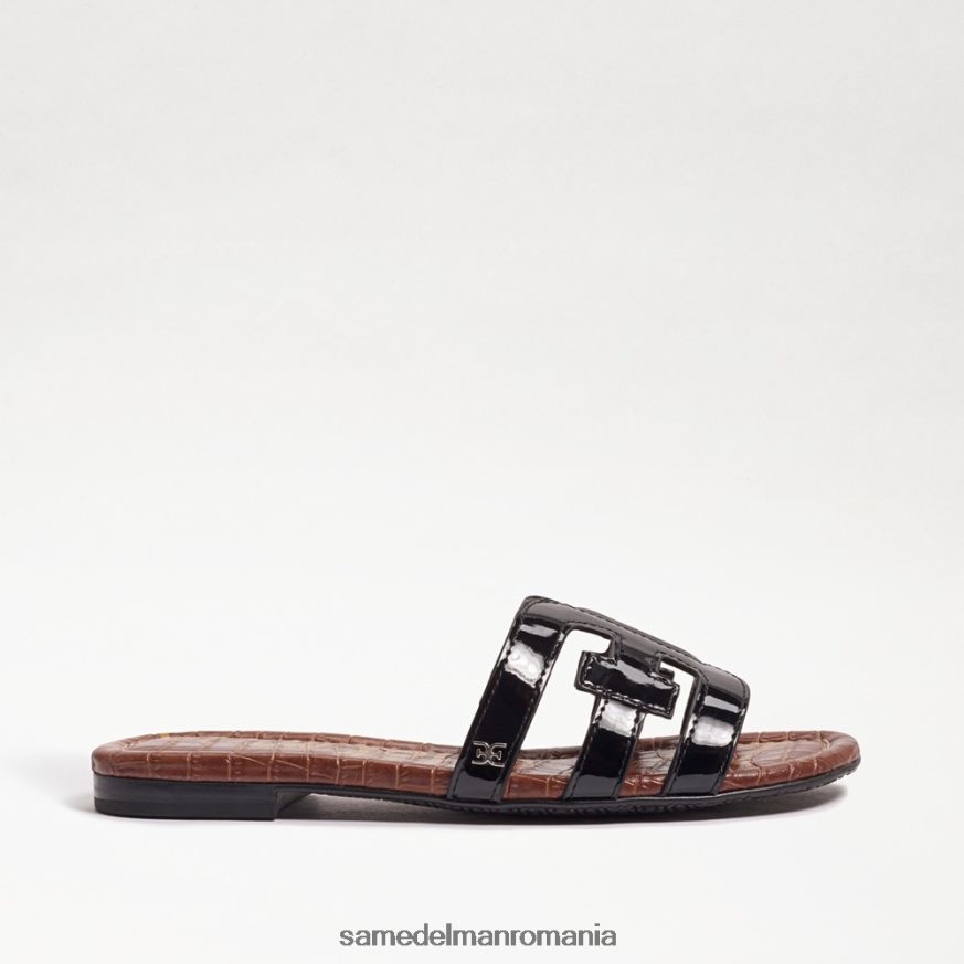 Sam Edelman încălţăminte brevet negru femei sandală de tip bay slide HN448Z21