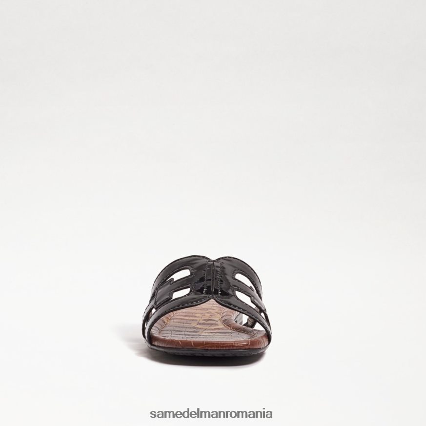 Sam Edelman încălţăminte brevet negru femei sandală de tip bay slide HN448Z21