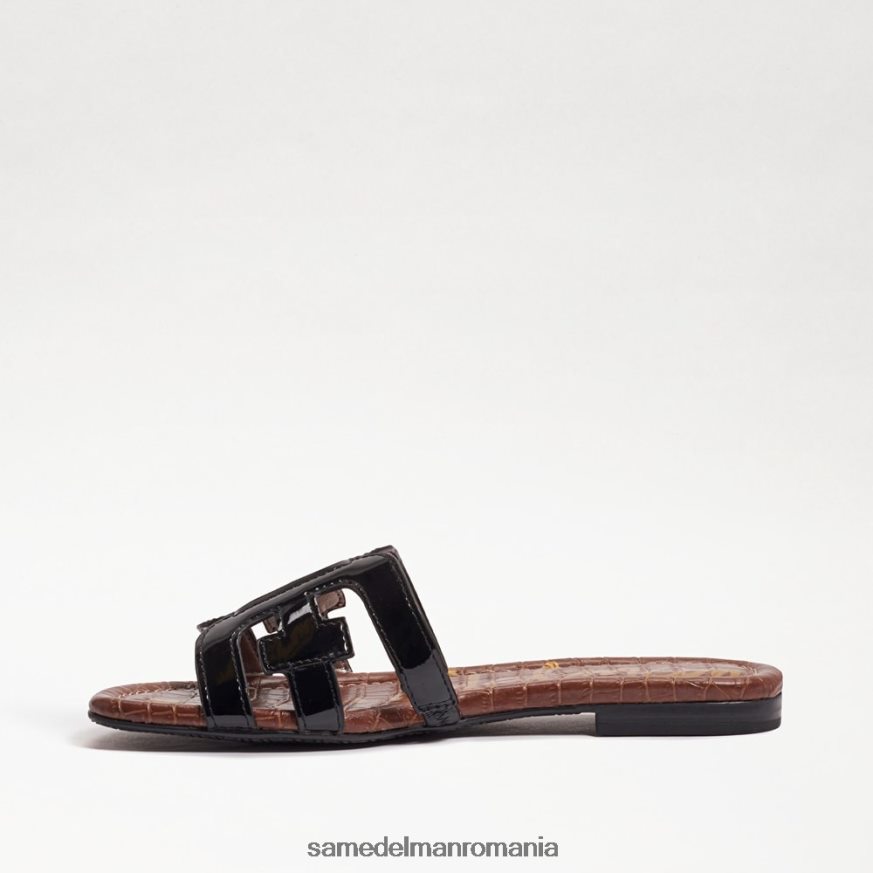 Sam Edelman încălţăminte brevet negru femei sandală de tip bay slide HN448Z21