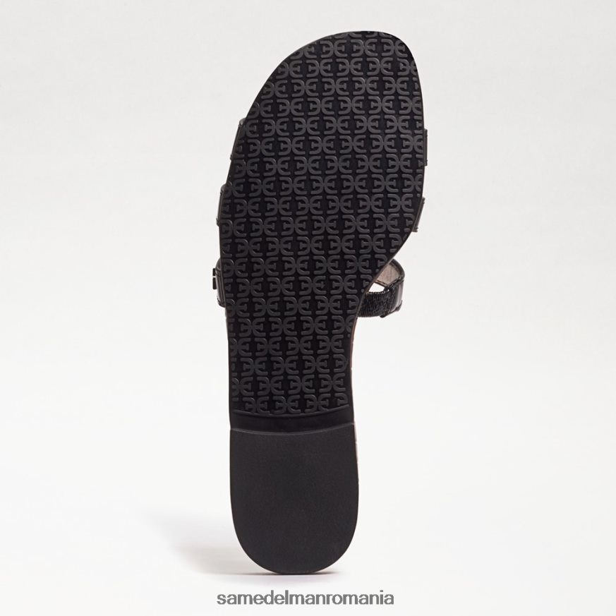 Sam Edelman încălţăminte brevet negru femei sandală de tip bay slide HN448Z21