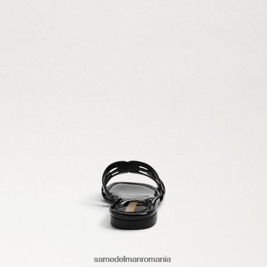 Sam Edelman încălţăminte brevet negru femei sandală de tip bay slide HN448Z379