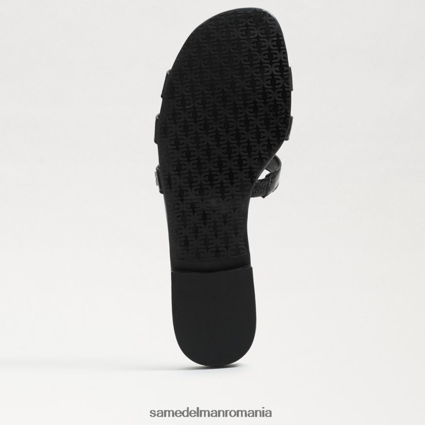 Sam Edelman încălţăminte brevet negru femei sandală de tip bay slide HN448Z379