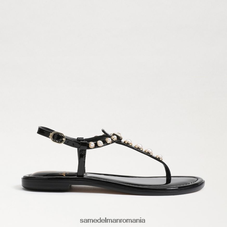Sam Edelman încălţăminte brevet negru femei sandale gigi pearl tanga HN448Z554
