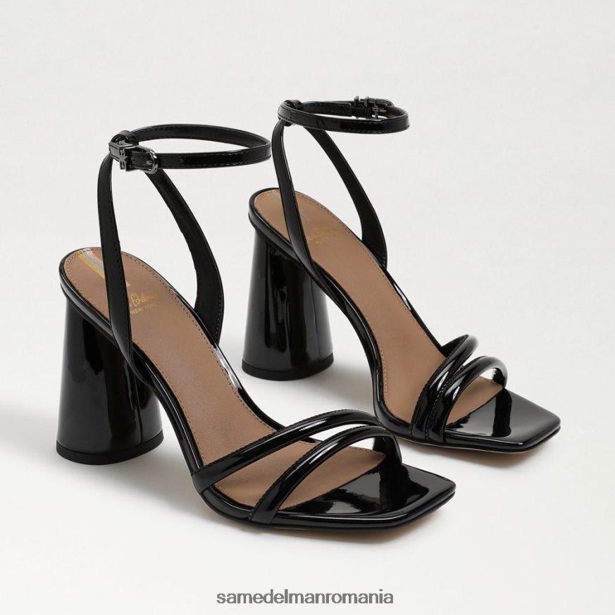 Sam Edelman încălţăminte brevet negru femei sandale kia cu toc bloc HN448Z114
