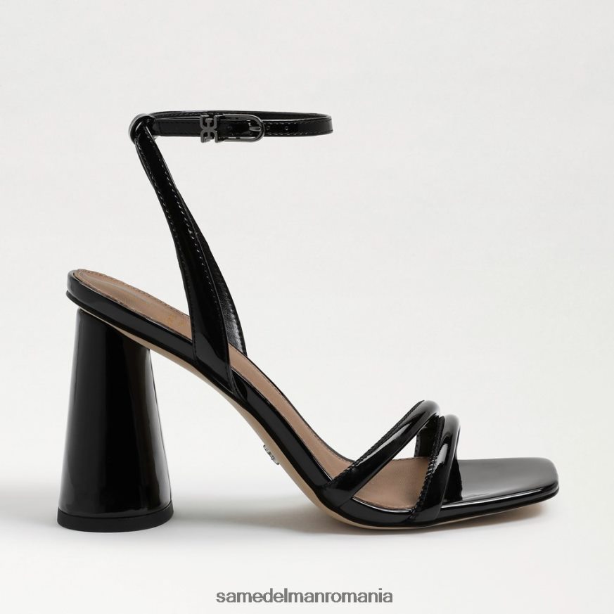 Sam Edelman încălţăminte brevet negru femei sandale kia cu toc bloc HN448Z114
