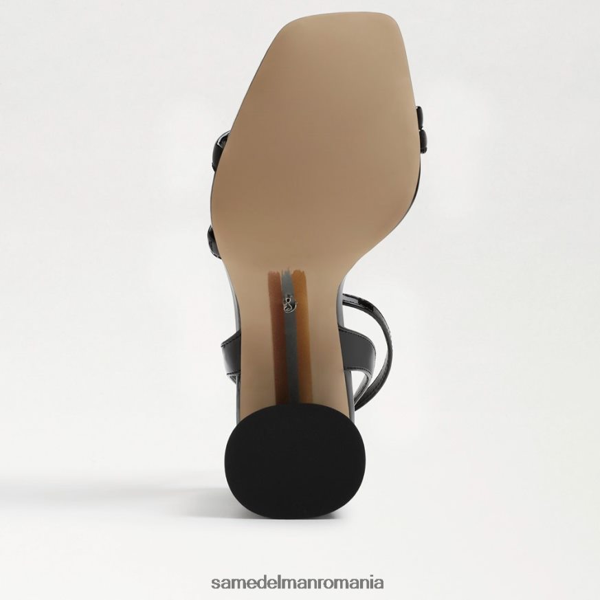 Sam Edelman încălţăminte brevet negru femei sandale kia cu toc bloc HN448Z114