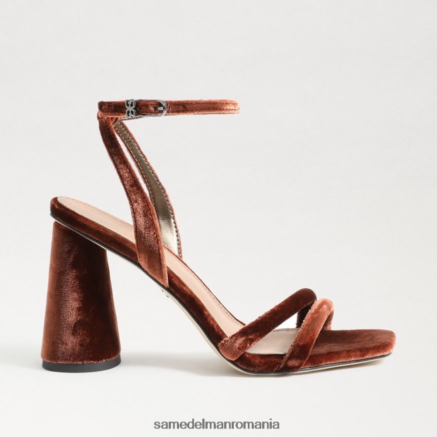 Sam Edelman încălţăminte catifea caldă de cupru femei sandale kia cu toc bloc HN448Z101