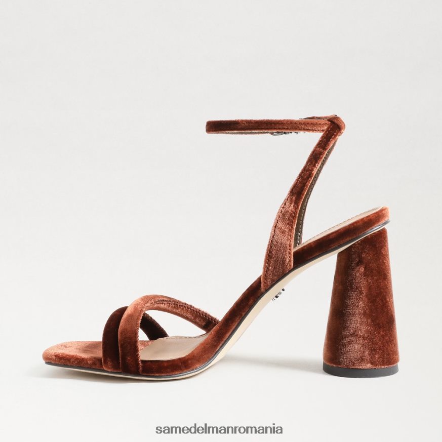 Sam Edelman încălţăminte catifea caldă de cupru femei sandale kia cu toc bloc HN448Z101