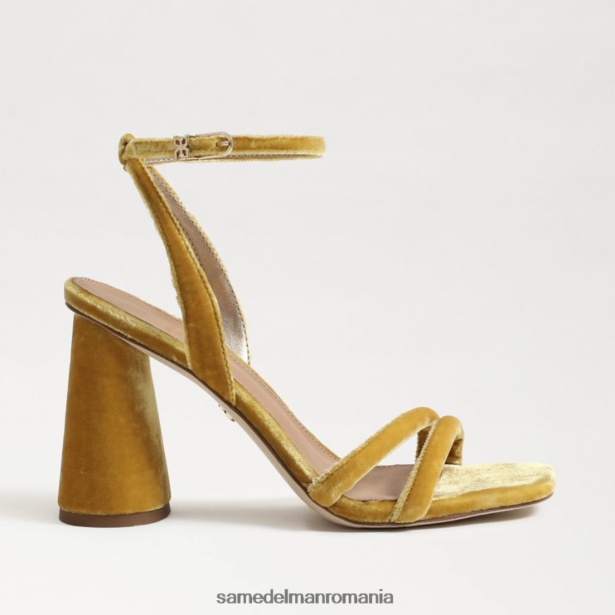 Sam Edelman încălţăminte catifea șofran femei sandale kia cu toc bloc HN448Z100