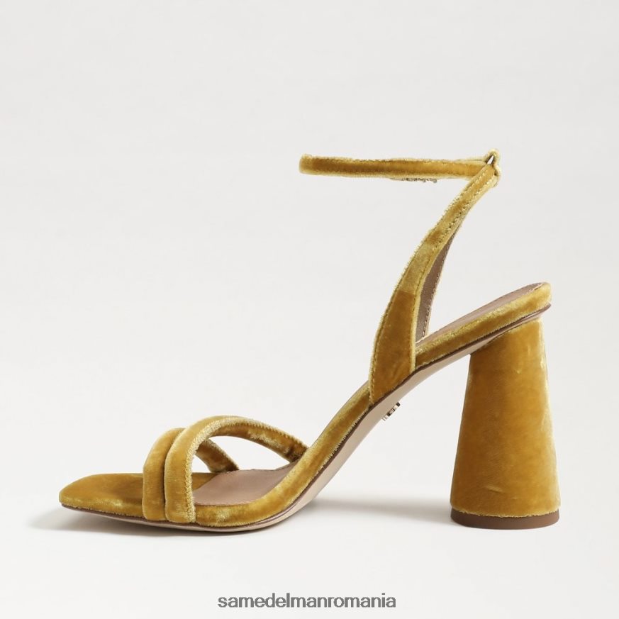 Sam Edelman încălţăminte catifea șofran femei sandale kia cu toc bloc HN448Z100