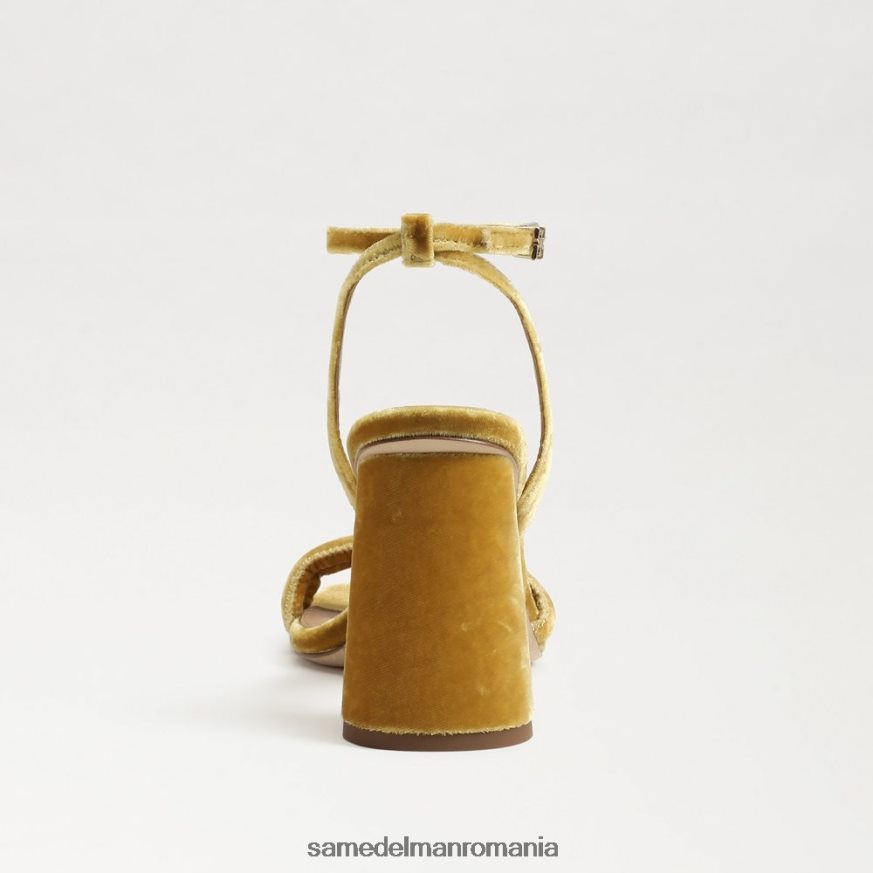 Sam Edelman încălţăminte catifea șofran femei sandale kia cu toc bloc HN448Z100