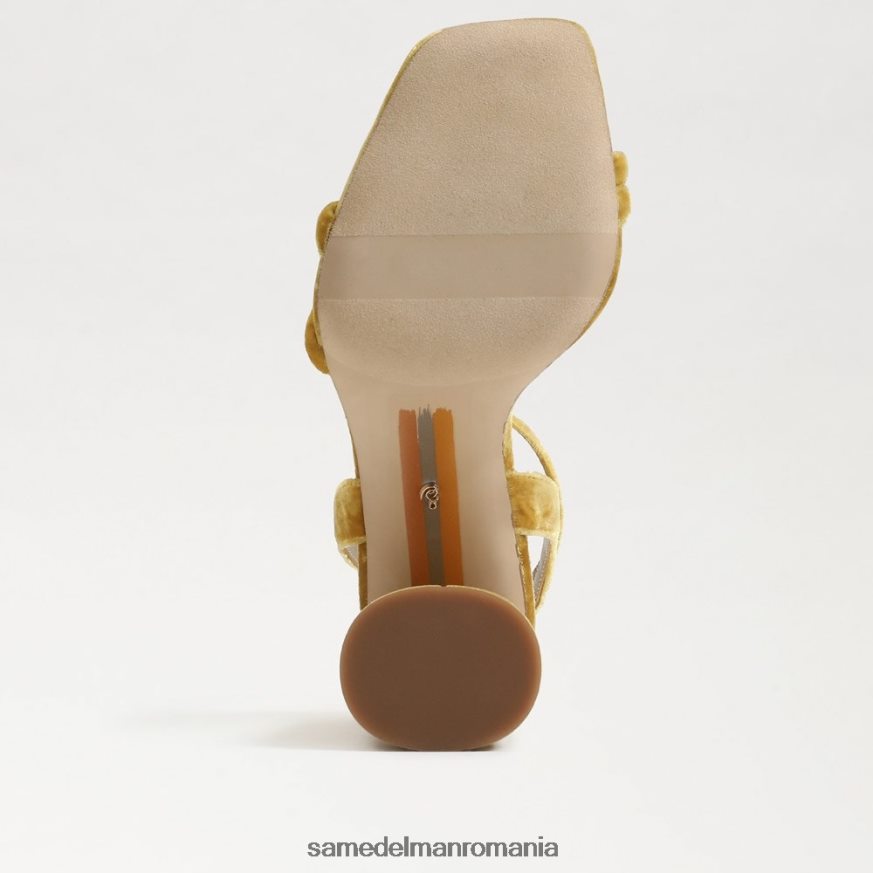 Sam Edelman încălţăminte catifea șofran femei sandale kia cu toc bloc HN448Z100