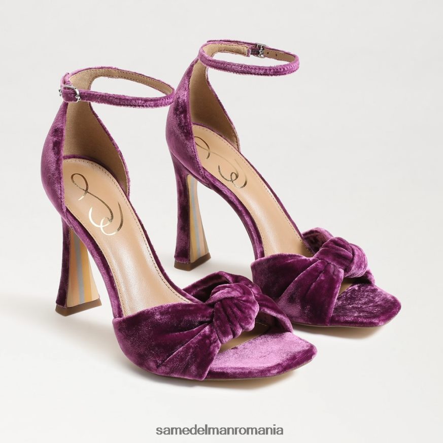 Sam Edelman încălţăminte catifea orhidee adâncă femei lucia curea la gleznă toc deschis HN448Z874