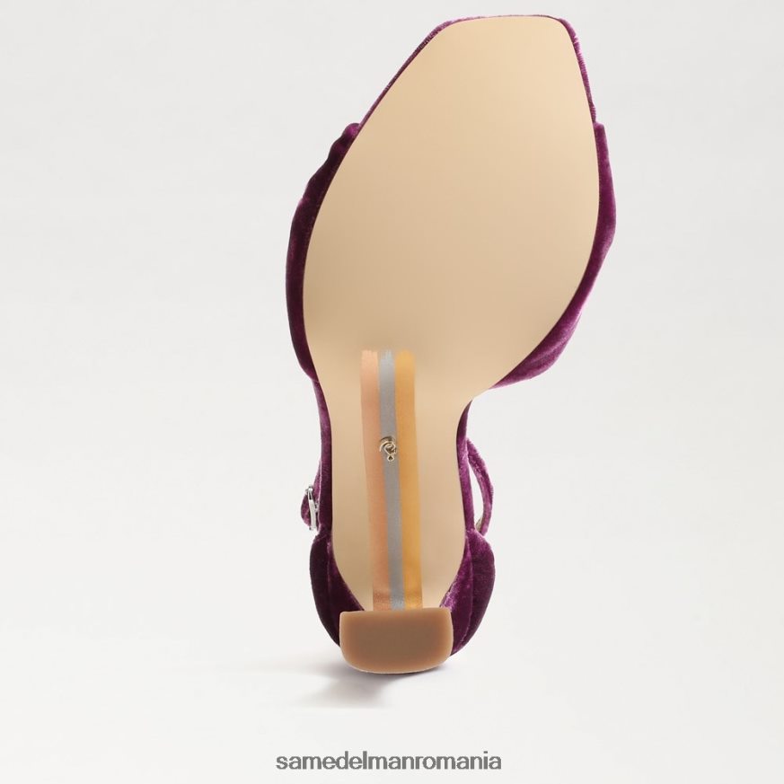Sam Edelman încălţăminte catifea orhidee adâncă femei lucia curea la gleznă toc deschis HN448Z874