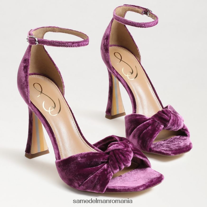 Sam Edelman încălţăminte catifea orhidee adâncă femei lucia curea la gleznă toc deschis HN448Z874