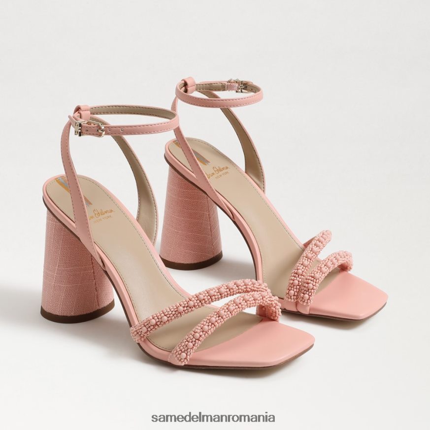 Sam Edelman încălţăminte coral piersic femei sandale kia cu toc bloc cu margele HN448Z711