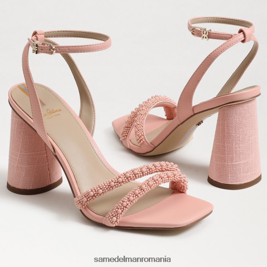 Sam Edelman încălţăminte coral piersic femei sandale kia cu toc bloc cu margele HN448Z711