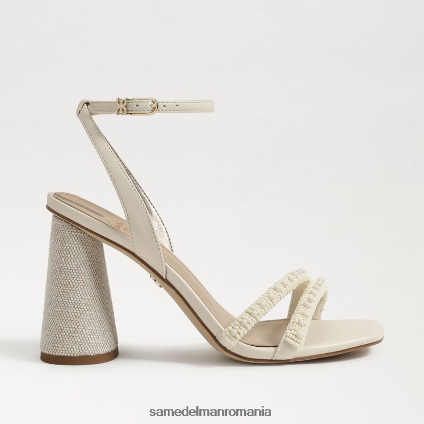 Sam Edelman încălţăminte fildeș modern femei sandale cu toc bloc cu margele kia HN448Z488