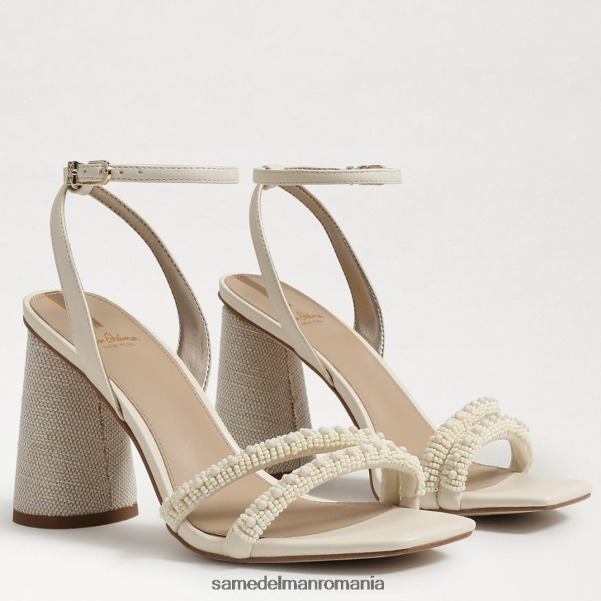 Sam Edelman încălţăminte fildeș modern femei sandale cu toc bloc cu margele kia HN448Z488