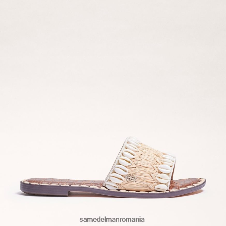 Sam Edelman încălţăminte fildeș natural femei sandală glisantă cu mărgele HN448Z455