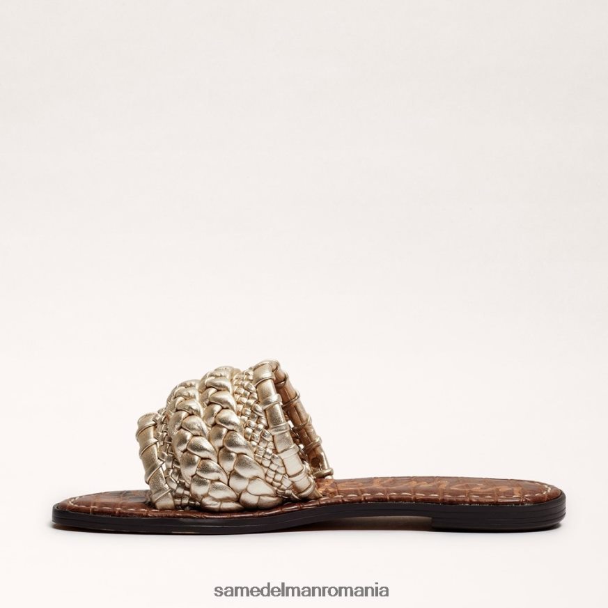 Sam Edelman încălţăminte frunza de aur femei sandală glisantă țesută giada HN448Z406