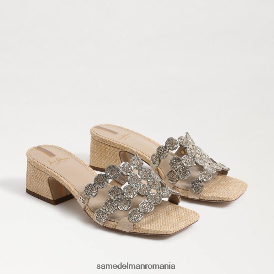 Sam Edelman încălţăminte frunza de aur femei sandale cu toc bloc alunecat iarna HN448Z185