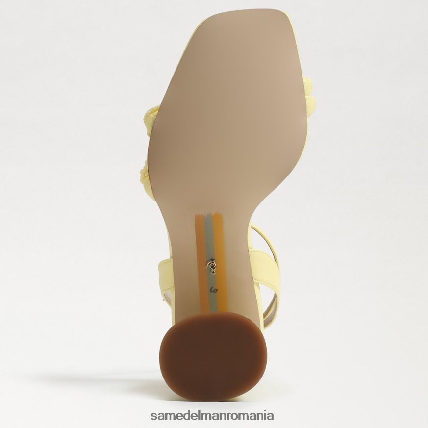 Sam Edelman încălţăminte galben de unt femei sandale cu toc bloc cu margele kia HN448Z489