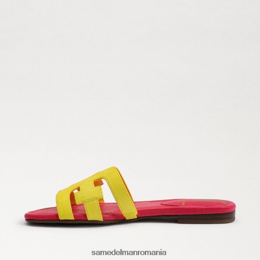 Sam Edelman încălţăminte galben mimoza/ultra fucsia femei sandală de tip bay slide HN448Z7