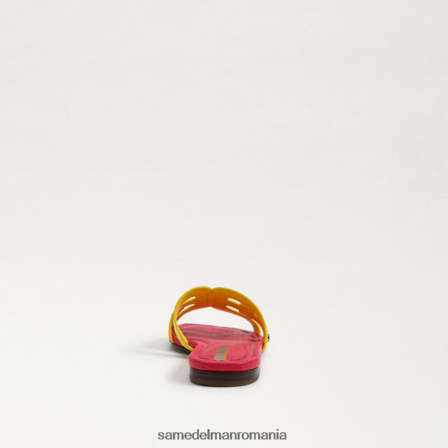 Sam Edelman încălţăminte galben mimoza/ultra fucsia femei sandală de tip bay slide HN448Z7
