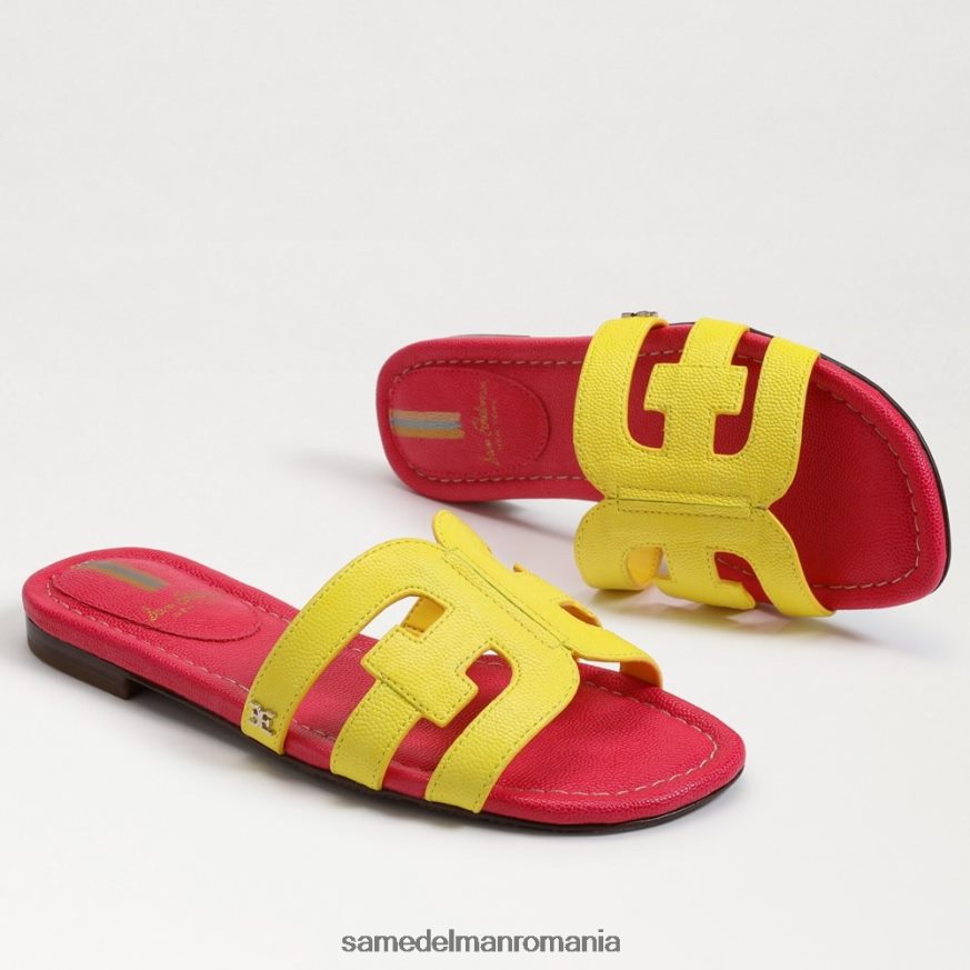 Sam Edelman încălţăminte galben mimoza/ultra fucsia femei sandală de tip bay slide HN448Z7