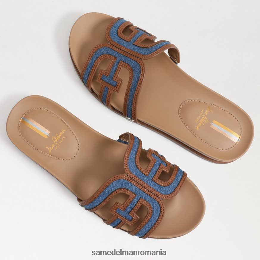 Sam Edelman încălţăminte indigo spălat femei sandale multi slide netie HN448Z425