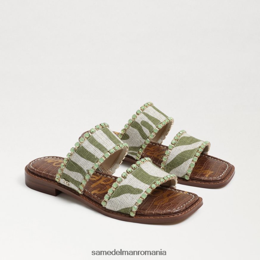 Sam Edelman încălţăminte lenjerie de ferigă/zebră naturală femei sandală hopie slide HN448Z821