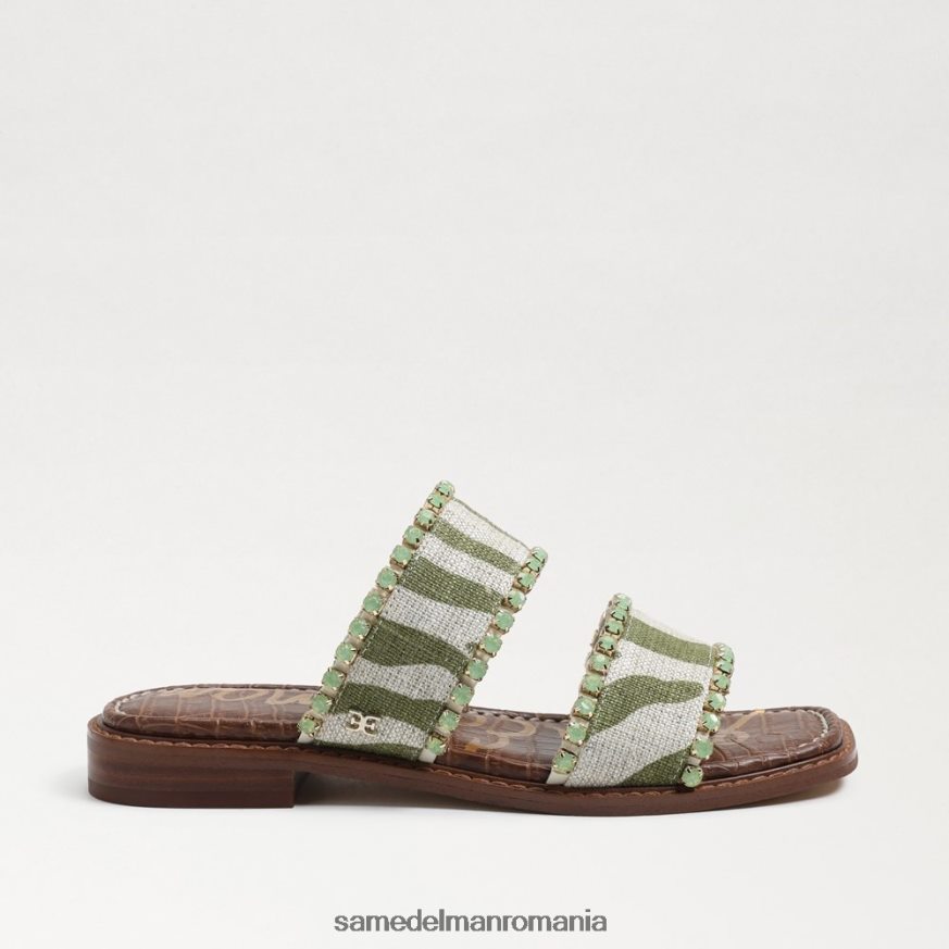 Sam Edelman încălţăminte lenjerie de ferigă/zebră naturală femei sandală hopie slide HN448Z821