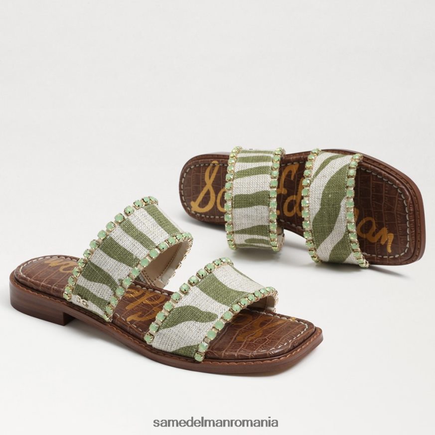Sam Edelman încălţăminte lenjerie de ferigă/zebră naturală femei sandală hopie slide HN448Z821