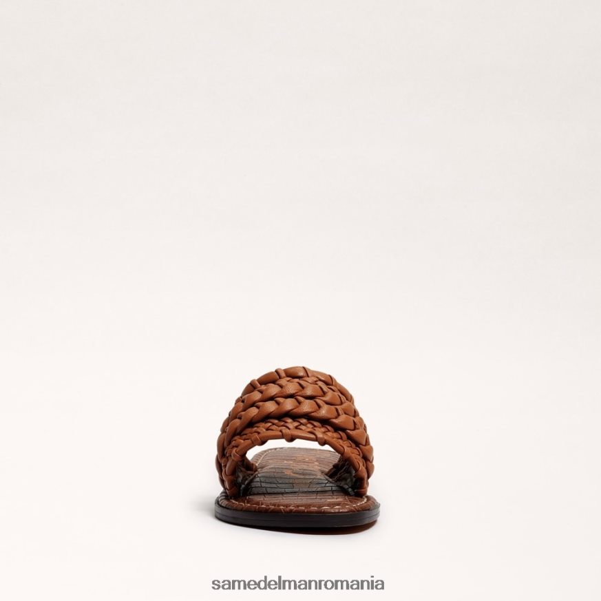 Sam Edelman încălţăminte maro cuoio deschis femei sandală glisantă țesută giada HN448Z404