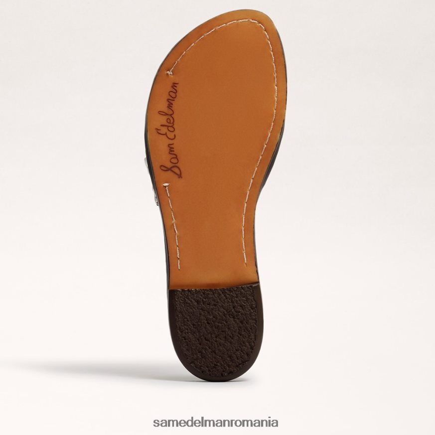 Sam Edelman încălţăminte maro cuoio deschis femei sandală glisantă țesută giada HN448Z404