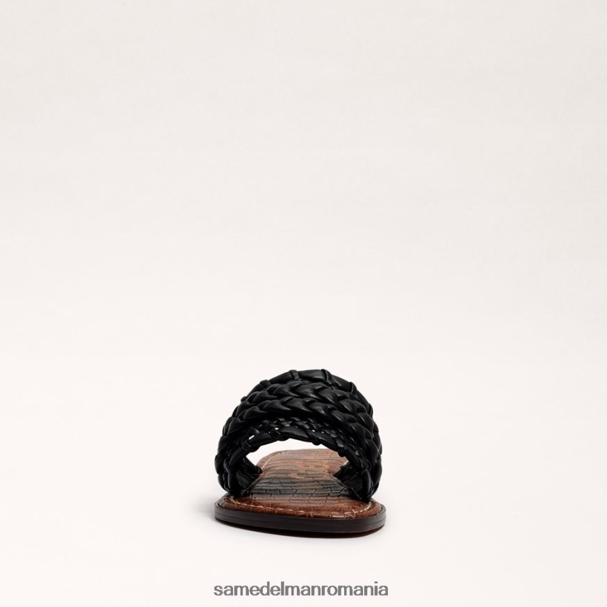 Sam Edelman încălţăminte negru femei sandală glisantă țesută giada HN448Z405