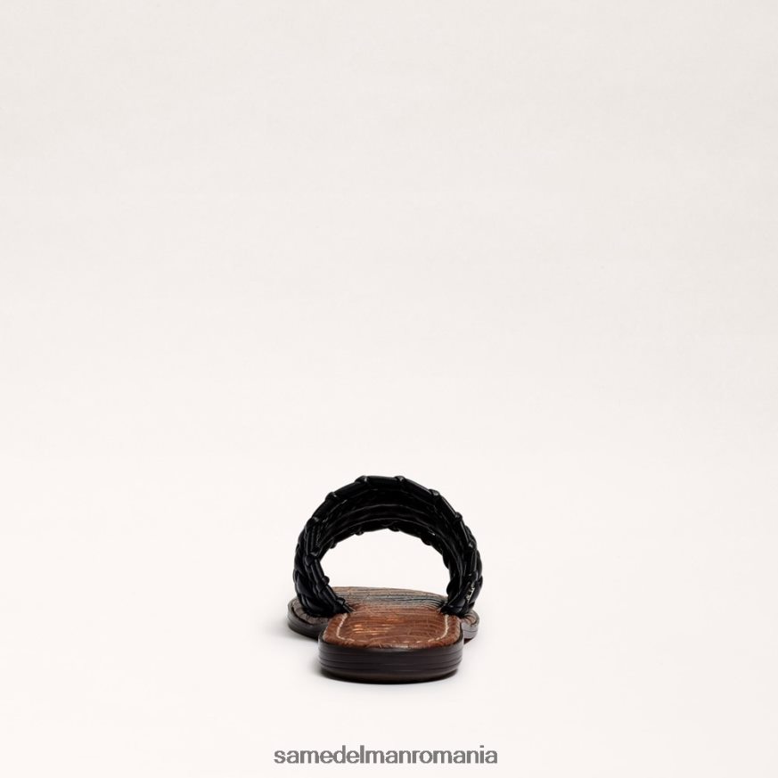 Sam Edelman încălţăminte negru femei sandală glisantă țesută giada HN448Z405
