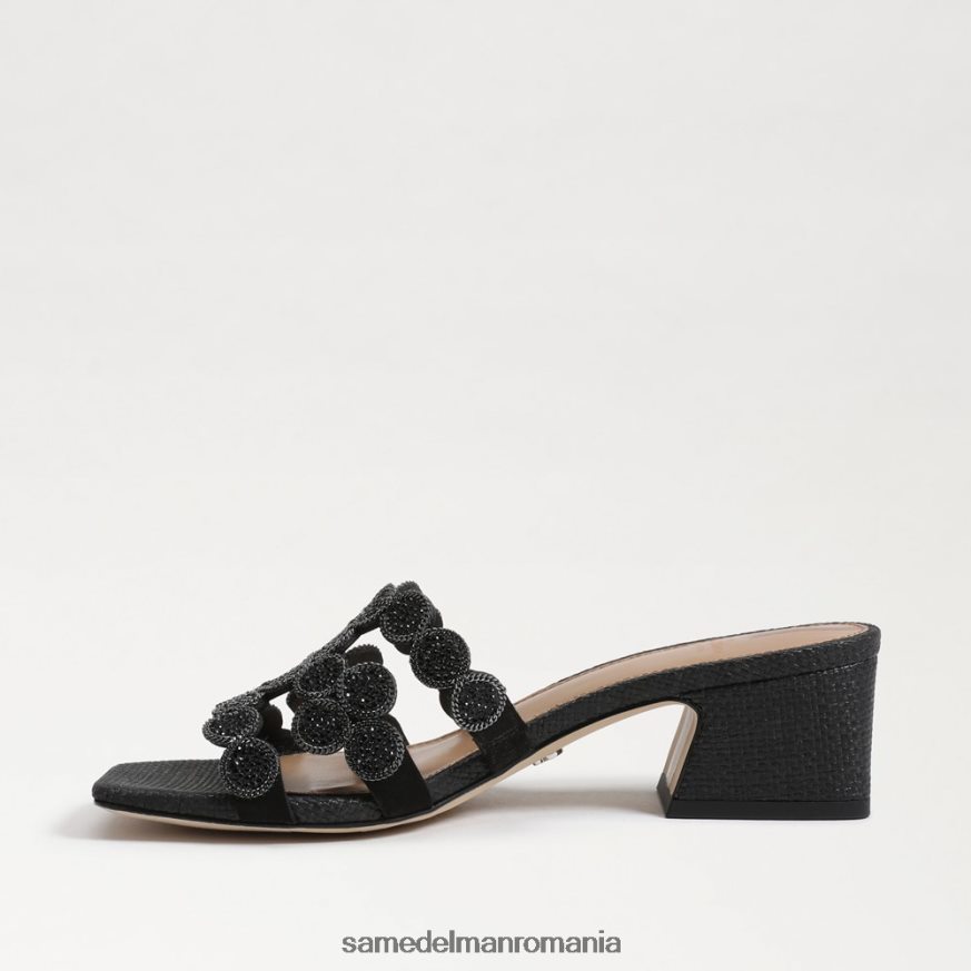 Sam Edelman încălţăminte negru femei sandale cu toc bloc alunecat iarna HN448Z186
