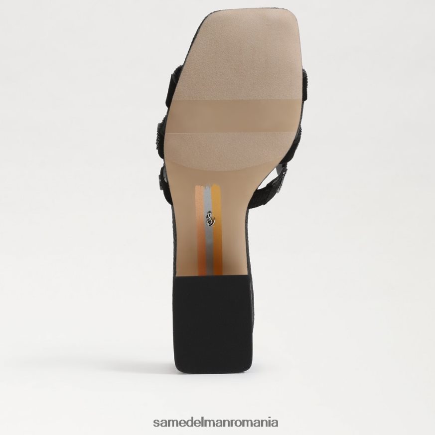 Sam Edelman încălţăminte negru femei sandale cu toc bloc alunecat iarna HN448Z186