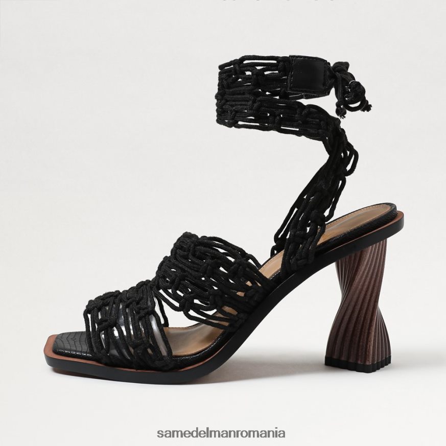 Sam Edelman încălţăminte negru femei toc înfășurat glezna harleigh HN448Z860