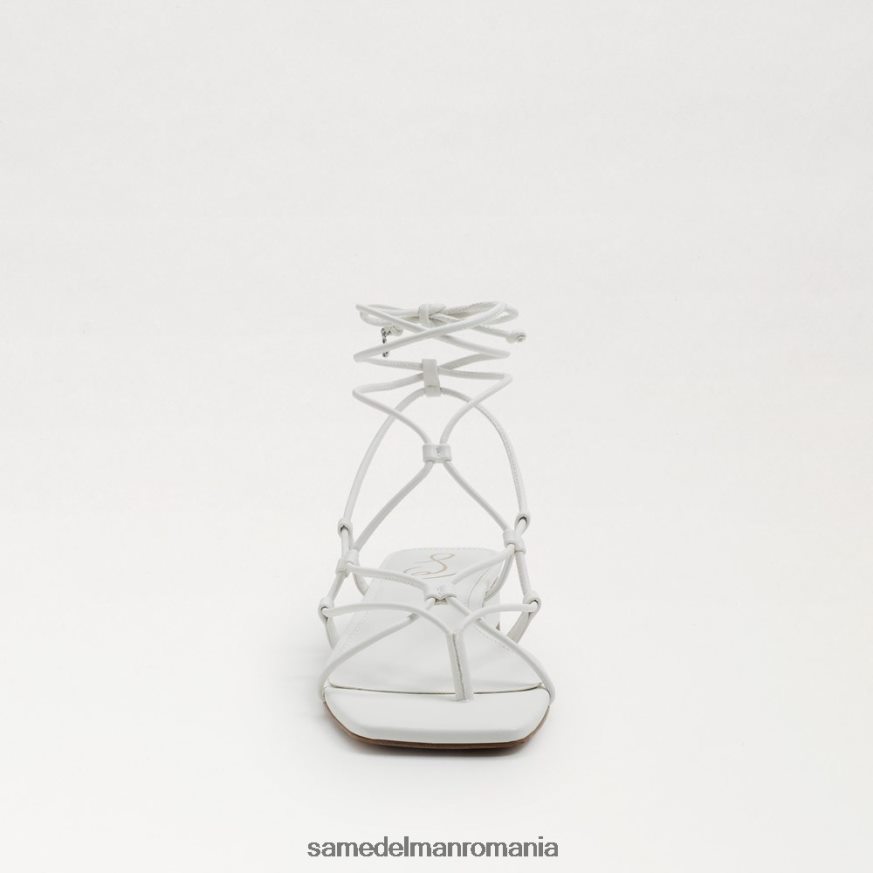 Sam Edelman încălţăminte piele albă strălucitoare femei sandală daffy HN448Z422