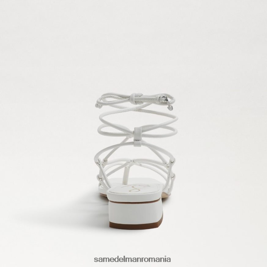 Sam Edelman încălţăminte piele albă strălucitoare femei sandală daffy HN448Z422