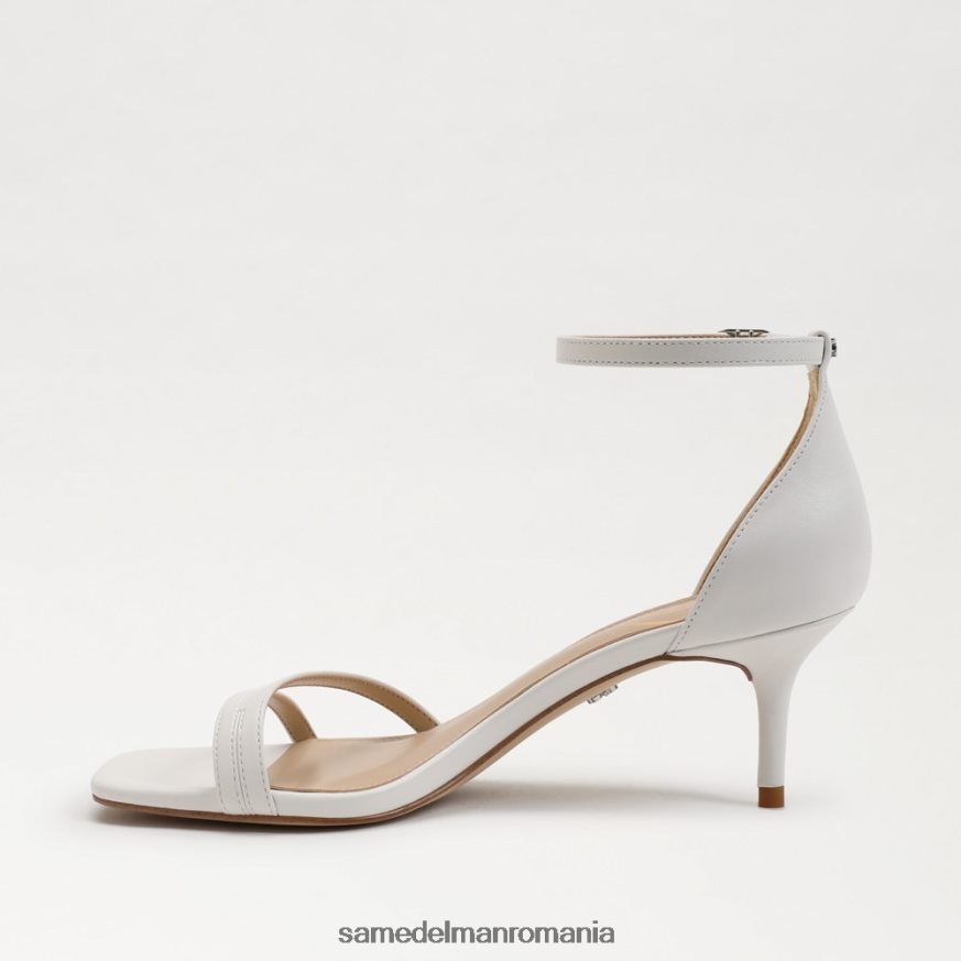 Sam Edelman încălţăminte piele albă strălucitoare femei sandale cu toc pisicuță bujor HN448Z499